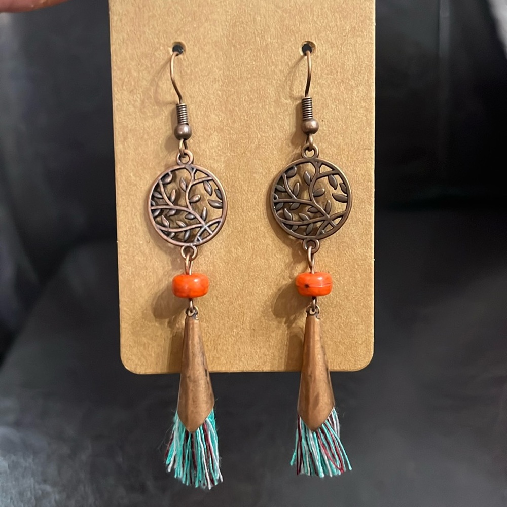 Western-boho copper style earrings ✨cute✨